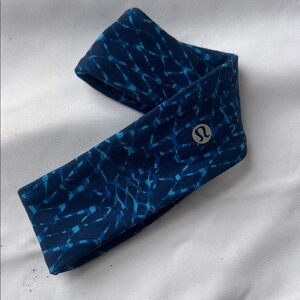 Lululemon Blue Patterned Headband hair band hair tie